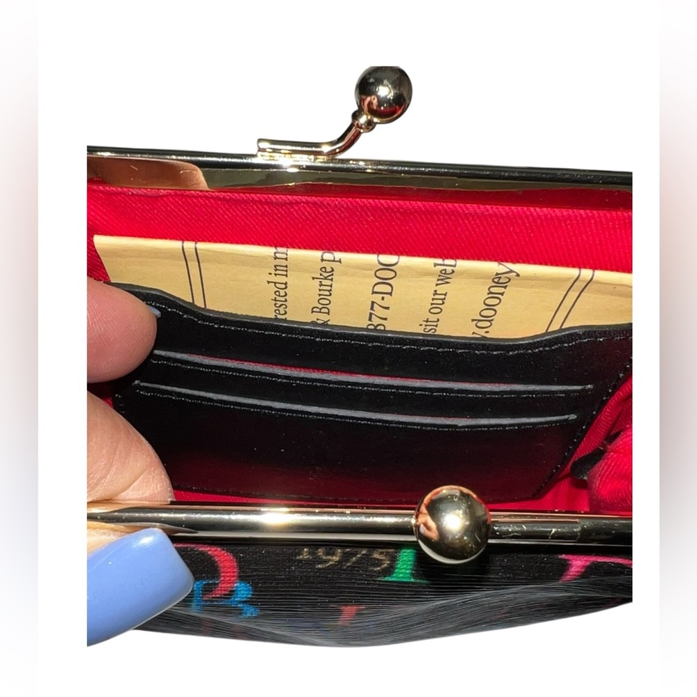 Dooney & Bourke Black with Multicolor Logo Clutch - Picture 9 of 11